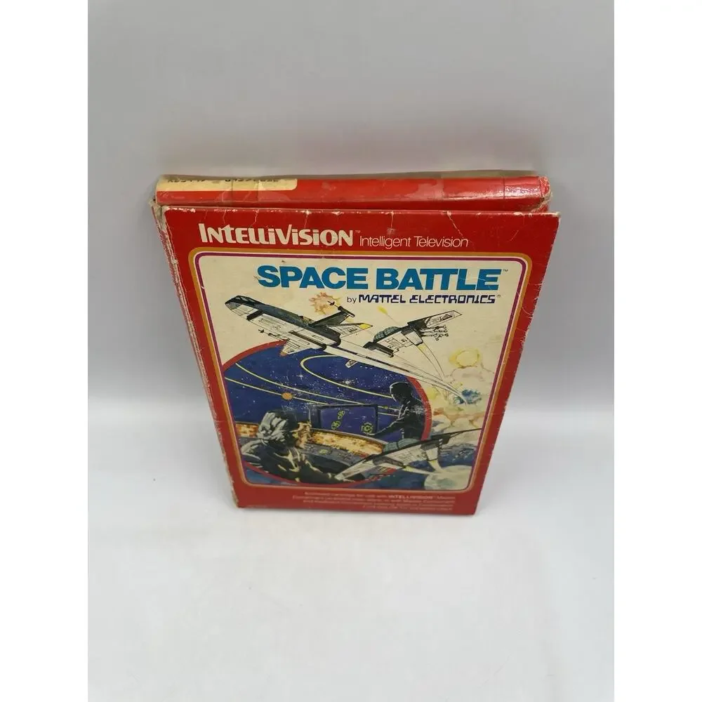 Intellivision Space Battle CIB Manual Overlays Box Tested Working Mattel 1979